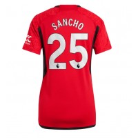 Dres Manchester United Jadon Sancho #25 Domaci za Žensko 2023-24 Kratak Rukav